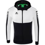 ERIMA Herren Six Wings Trainingsjacke mit Kapuze, Größe 128 in Pink