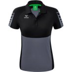 ERIMA Damen Six Wings Poloshirt, Größe 36 in Schwarz