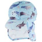 Color Kids - Kid's Hat AOP - Cap Gr 50 cm grau/blau