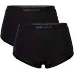 Super.Natural Damen Tundra175 2er Pack Unterhosen (Größe S, schwarz)
