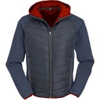 MAUL Herren Funktionsjacke Greetsiel - Hybrid Steppjacke+Kap, Größe 56 in Blau