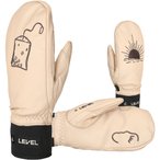 Level Joy  Damen  Fäustlinge beige Größe 8 Skifahren  Winddicht Wasserabweise
