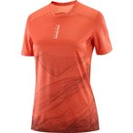 Salomon S-Lab Ultra AOP  Damen  T-Shirts orange Größe XS Trailrunning | Laufen