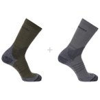 Salomon - X Ultra Access Crew 2-Pack - Wandersocken 39-41 grau