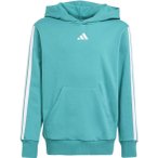 adidas Kinder 3-Streifen Fleece Hoodie ( Türkis 140)