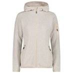 CMP - Women's Jacket Fix Hood Jacquard Knitted 3H19826 - Fleecejacke Gr 34 grau/