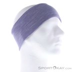 Buff Merino Wide Stirnband-Hell-Blau-One Size