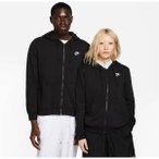 NIKE Damen Unterjacke W NSW CLUB FLC FZ HOODIE STD, Größe XL in Schwarz