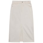 KnowledgeCotton Apparel - Women's Mid Length H. Twill Skirt - Rock Gr 27 grau