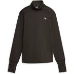 PUMA Damen Sweatshirt RUN MICRO FLEECE 1/2 ZIP, Größe XS in Schwarz