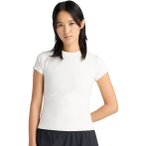 New Balance Ribbed Fitted Damen T-Shirt ( Weiß S)