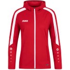 JAKO Damen Kapuzensweat Kapuzenjacke Power, Größe 34 in Rot