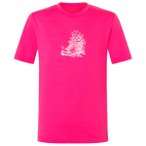 super.natural - Kid's Flower Sneakers Tee - Merinoshirt Gr 104 rosa