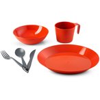GSI Cascadian 1 Person Geschirr Set  Campinggeschirr rot Größe ONE SIZE