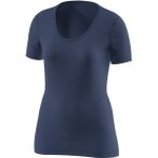 LÖFFLER Damen Unterhemd W SHIRT S/S MERINO LIGHT, Größe 42 in Blau