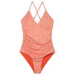 DEDICATED - Women's Wrap Swimsuit Klinte - Badeanzug Gr M rosa/rot
