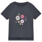 Color Kids - Girl's T-Shirt with Print S/S - Funktionsshirt Gr 104 blau