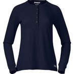 Bergans Lysebu Wool Henley  Damen  Longsleeves Merino blau Größe S Trekking  S
