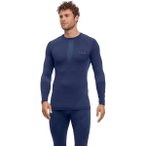 FALKE Herren Unterhemd W Longsleeved Shirt m, Größe M in Blau