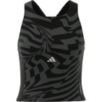 ADIDAS Damen Top Techfit Printed Crop Training, Größe XL in Grau