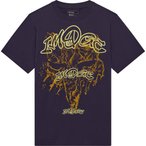 Fox Image Print Midweight  Herren  T-Shirts lila Größe XL Lifestyle Hautfreund