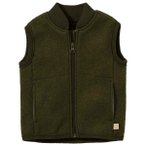 disana - Kid's Walk-Weste - Merinoweste Gr 74/80 oliv