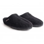 Haflinger - Walktoffel Alaska - Hüttenschuhe 46 schwarz/grau