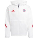 ADIDAS Herren Fanjacke FC Bayern München Z.N.E. Anthem, Größe S in Weiß