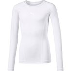 PUMA Kinder Shirt LIGA Baselayer Tee LS Jr, Größe 128 in Weiß