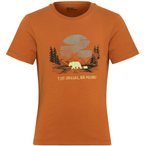Jack Wolfskin Graphic Cotton  Kinder  T-Shirts braun Größe 164 Camping  Hautfr