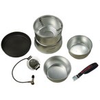 Trangia Sturmkocher klein Gas 27-3  Campingkocher silber Größe UL