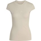 ADIDAS Damen Shirt Seasonal Essentials Rib Cap-Sleeve, Größe XS in Grau