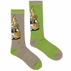 E9 Odd Van 2.4 Socken, grau/grün, Größe 42-46