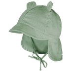 maximo - Baby's Schildmütze m. Ohren u. Nackenschutz - Cap Gr 41 cm grün