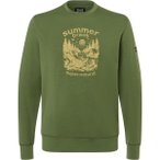 Super.Natural Herren Summer Break Crew Pullover (Größe XXL, oliv)