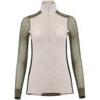 Aclima WoolNet Hybrid Mock  Damen  Langarm Unterhemden beige Größe L   Hautfre