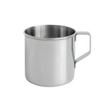 basic Nature Zebra Edelstahlbecher  Campinggeschirr silber Größe 0.5L Camping