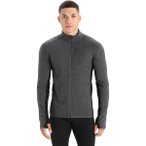 ICEBREAKER Herren Fleecejacke "Descender Long Sleeve Zip", Größe S in Grau