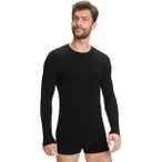 FALKE Herren Langarmshirt Wool-Tech Light, Größe XL in Schwarz