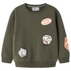 Name it - Kid's Mole L/S Sweat - Longsleeve Gr 116 oliv