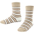 FALKE Simple Stripes Homesocks stark, Größe 19-22 in Beige
