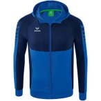 ERIMA Herren Six Wings Trainingsjacke mit Kapuze, Größe L in Blau