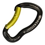 Kong Ergo Schnappkarabiner, gebogen, schwarz