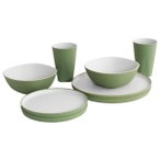 Outwell - Gala Geschirrr-Set 2 Personen - Geschirr-Set oliv