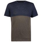 Stoic - MerinoChill MMXX. Göteborg Colorblock Tee - Merinoshirt Gr S braun/blau