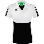 ERIMA Damen Six Wings Poloshirt, Größe 36 in Weiß