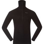 Bergans Inner:Dual Merino Half Zip  Herren  Langarm Unterhemden schwarz Größe 