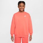 NIKE Kinder Sweatshirt G NSW CLUB FLC OVRSZD CREW LBR, Größe L in Pink