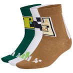 adidas - Kid's Minecraft 3-Pack - Multifunktionssocken 22-24 braun