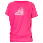 super.natural - Women's Flower Sneakers Loose Tee - Merinoshirt Gr S rosa